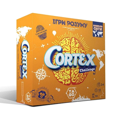 Настольная игра Кортекс Вокруг Света: Игры разума (Cortex Challenge GEO), бренду YaGo, для 2-6 гравців, час гри < 30мин. - KUBIX