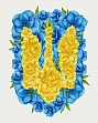 Мініатюра товару Картина по номерам Квітучий герб (40х50 см) - 1