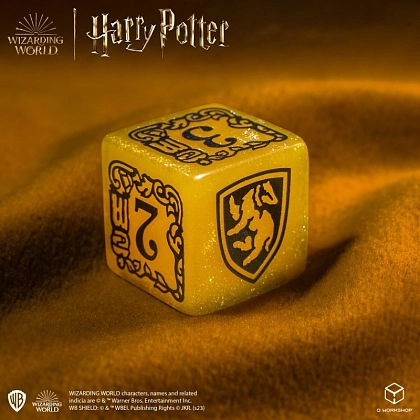 Набір кубиків Harry Potter. Hufflepuff Modern Dice Set - Yellow - 4 - KUBIX
