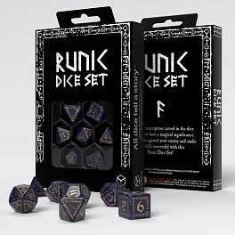 Набор кубиков Runic Mixed-blue & gold Dice Set