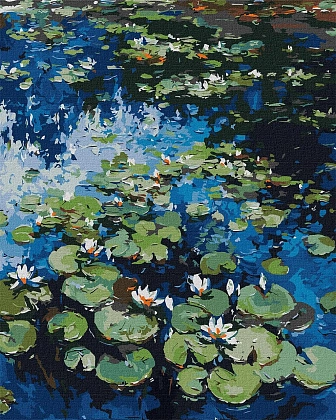 Картина по номерам Водяні лілії (40х50 см), бренду Ідейка - KUBIX