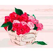 Мініатюра товару Картина по номерам Flowerʼs box (40х50 см) - 1