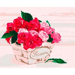 Картина по номерам Flower's box (40х50 см) - KUBIX Картина по номерам Flower's box (40х50 см)