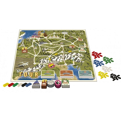 Настільна гра Чудова подорож (The Great Tour: European Cities), бренду Tactic, для 3-6 гравців, час гри < 30хв. - 2 - KUBIX
