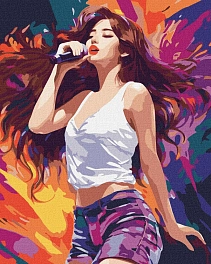 Картина по номерам K-pop Чары певицы (40х50 см)