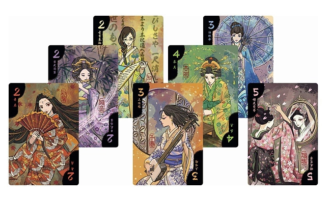 Настольная игра Ханамикодзи (Hanamikoji), бренду Geekach Games, для 2-2 гравців, час гри < 30мин. - 3 - KUBIX