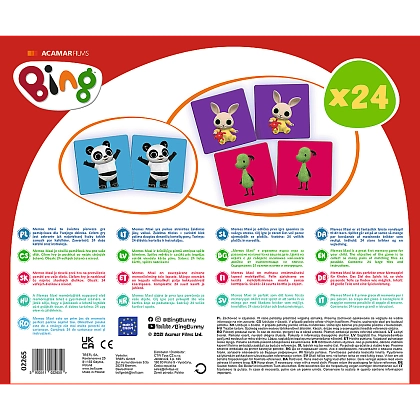 Настольная игра Мемос MAXI Бинг (Memos Maxi Bing), бренду Trefl, для 1-4 гравців, час гри < 30мин. - 3 - KUBIX