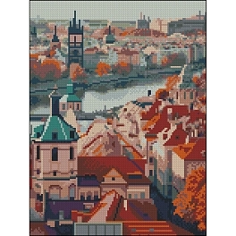 Алмазна мозаїка Ранкове місто (30х40 см)