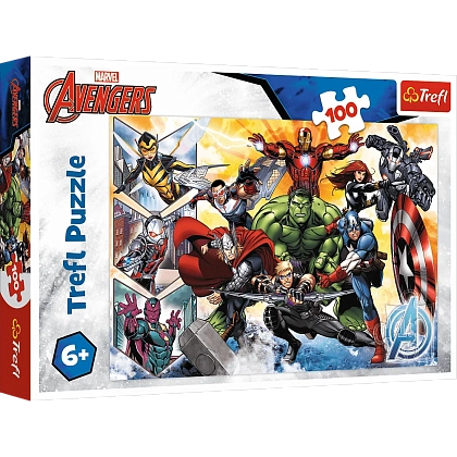 Пазл MARVEL: Сила Месників (100 шт.), бренду Trefl - KUBIX