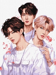 Картина по номерам K-pop, БТС (BTS) (30х40 см)
