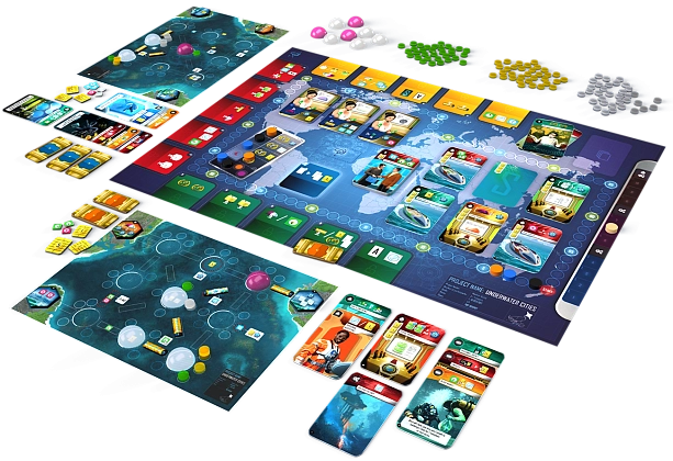Настільна гра Підводні міста (Underwater Cities), бренду Games 7Days, для 1-4 гравців, час гри > 60хв. - 2 - KUBIX