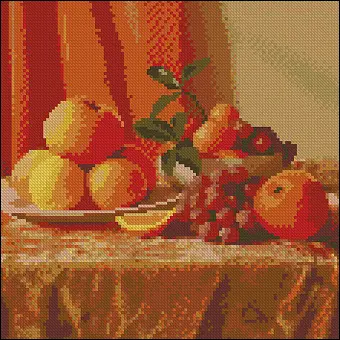 Алмазна мозаїка Помаранчевий натюрморт (30х30 см)