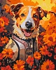 Картина по номерам Собака Патрон в вышиванке (40х50 см)