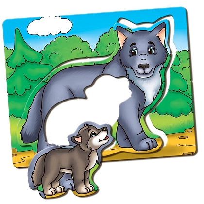 Настольная игра Мои первые игры. Мамы и малыши. Лесные зверята, бренду Киевская фабрика игрушек, для 1-2 гравців - 5 - KUBIX