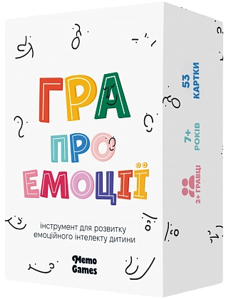 Настільна гра Гра про емоції, бренду Memo Games, для 2-2 гравців, час гри < 30хв. - KUBIX