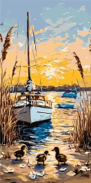 Картина по номерам Тепло летнего вечера (40х80 см)