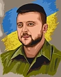 Мініатюра товару Картина по номерам Людина року Президент Зеленський (40х50 см) - 1