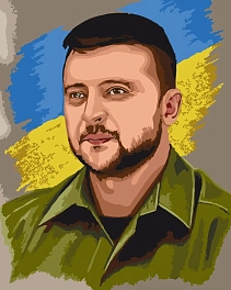 Картина по номерам Человек года Президент Зеленский (40х50 см)