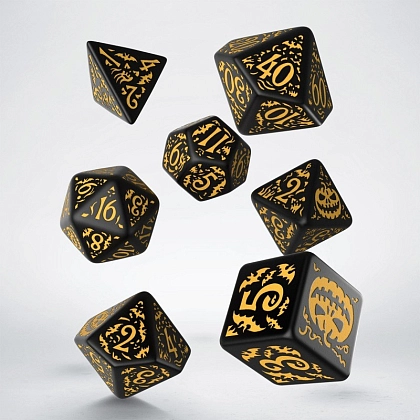 Набір кубиків Halloween Pumpkin Black & Glow in the dark Dice Set - 2 - KUBIX