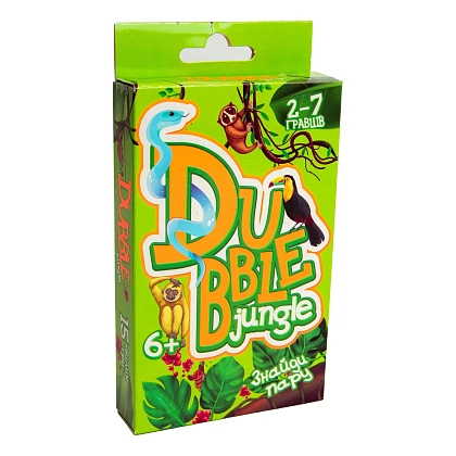 Настільна гра Dubble jungle, бренду Strateg, для 2-7 гравців, час гри < 30хв. - KUBIX