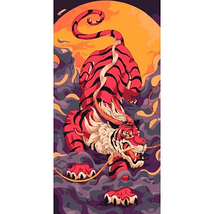 Картина по номерам «Тигр, который подкрадывается» (40х80 см), бренду Art Craft - KUBIX