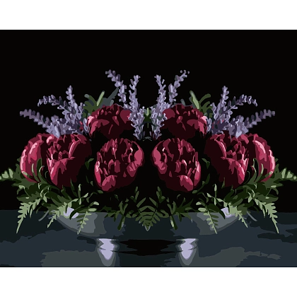 Картина по номерам Красные пионы (40х50 см), бренду Strateg - KUBIX