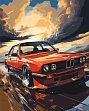 Миниатюра товара Картина по номерам BMW E34 (40х50 см) - 1