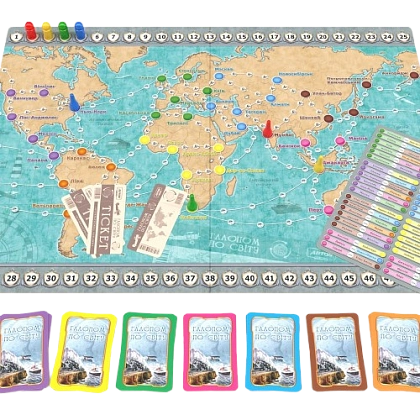 Настільна гра Галопом по світу, бренду Artos games, для 2-4 гравців, час гри < 60хв. - 3 - KUBIX