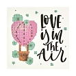 Миниатюра товара Алмазная мозаика Любов в воздухе на бумажной основе (18х18 см) - 1