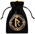 Миниатюра товара Мешочек Runic Black & golden Velour Dice Bag - 1