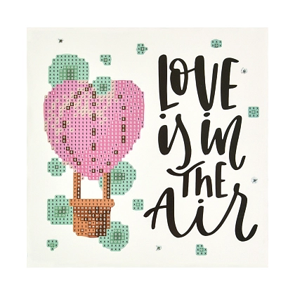 Алмазная мозаика Любов в воздухе на бумажной основе (18х18 см), бренду Strateg - KUBIX