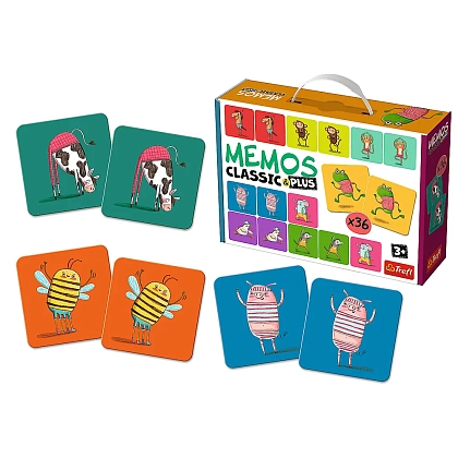 Настольная игра Мемос Классический: Двигайся и играй (Memos classic&plus Ruch), бренду Trefl, для 1-2 гравців - 4 - KUBIX
