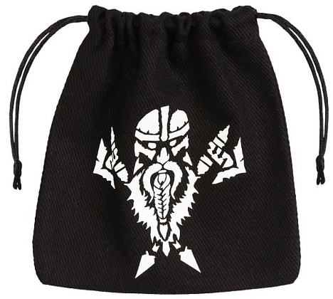 Мішечок Dwarven Black & white Dice Bag, бренду Q-Workshop - KUBIX