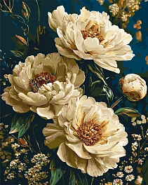 Картина по номерам Бархатные пионы (40х50 см)