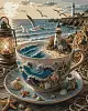 Картина по номерам Море в чашке (40х50 см)