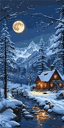 Картина по номерам Зимний уют (40х80 см)