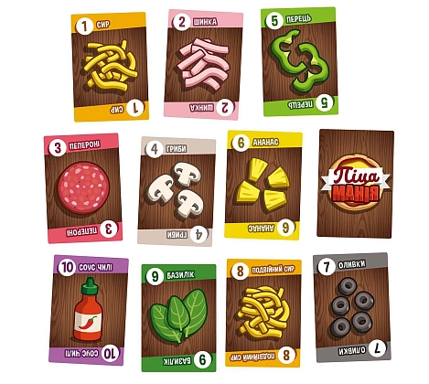 Настольная игра Пицаманья (Pizza Rush), бренду Lord of Boards, для 2-7 гравців, час гри < 30мин. - 4 - KUBIX