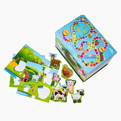 Настольная игра Животные на ферме, бренду Ранок, для 1-3 гравців - 3 - KUBIX