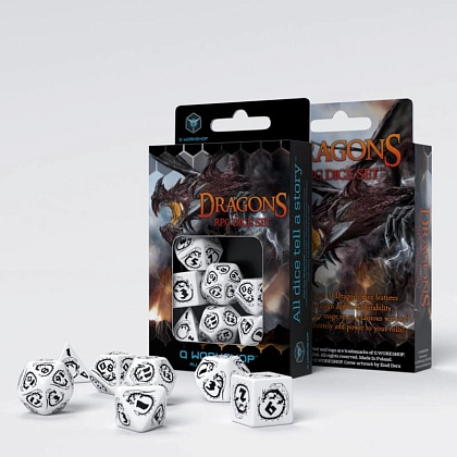 Набор кубиков Dragons Dice Set: Opal (7 шт.), бренду Q-Workshop - KUBIX