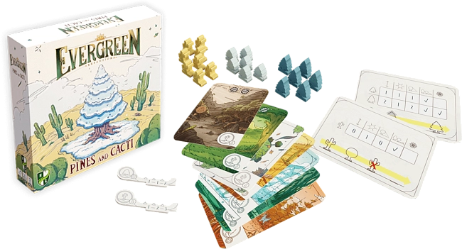 Настільна гра Evergreen: Pines and Cacti, бренду Games 7Days, для 1-4 гравців, час гри < 60хв. - 3 - KUBIX