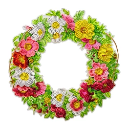 Алмазная мозаика Венок роз розвесной (30х30 см)