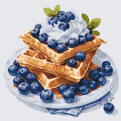 Картина за номерами Чорничний десерт (40x40 см), бренду Art Craft - KUBIX