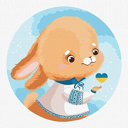 Картина по номерам Зайчик (30х30 см)