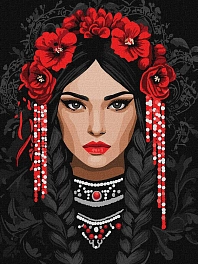 Картина по номерам Непокоренная девушка (30х40 см)