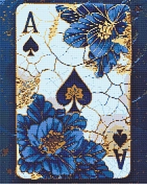 Алмазна мозаїка Карта піка (40х50 см)