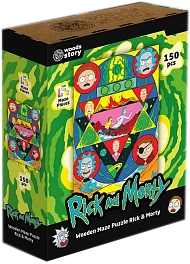 Деревʼяний пазл-лабіринт Rick & Morty Космічний лабіринт XL