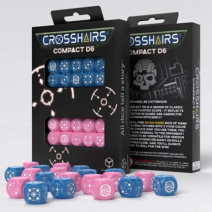Купити Набор кубиков Crosshairs Compact D6: Blue & Pink Dice Set, бренду Q-Workshop - KUBIX Набор кубиков Crosshairs Compact D6: Blue & Pink Dice Set, бренду Q-Workshop - KUBIX