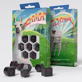 Набор кубиков Llama Spitty Modern Dice Set (7) - KUBIX Набор кубиков Llama Spitty Modern Dice Set (7)