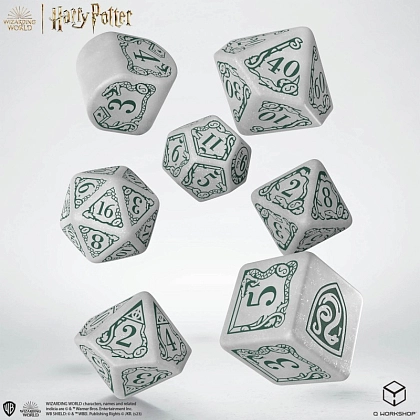 Купити Набор кубиков Harry Potter. Slytherin Modern Dice Set - White - KUBIX Набор кубиков Harry Potter. Slytherin Modern Dice Set - White - KUBIX