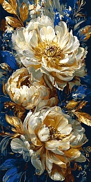 Картина по номерам Роскошные пионы (40х80 см)